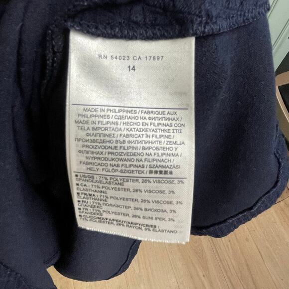 Banana Republic Navy Cap Sleeve A Line Dress Navy Size 14 Back Zip - Picture 5 of 5